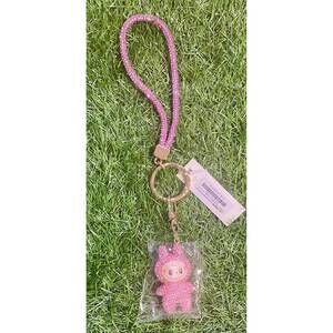 NEW SOPHIA COLLECTION unisex labubu charm rhinestone phone wristlet strap in pin